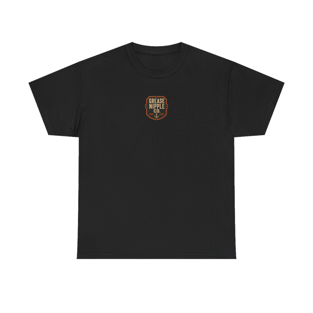 Front GNCO chest mark on DIESEL ADDICT Lake Freighter Heavy Cotton Tee in Black