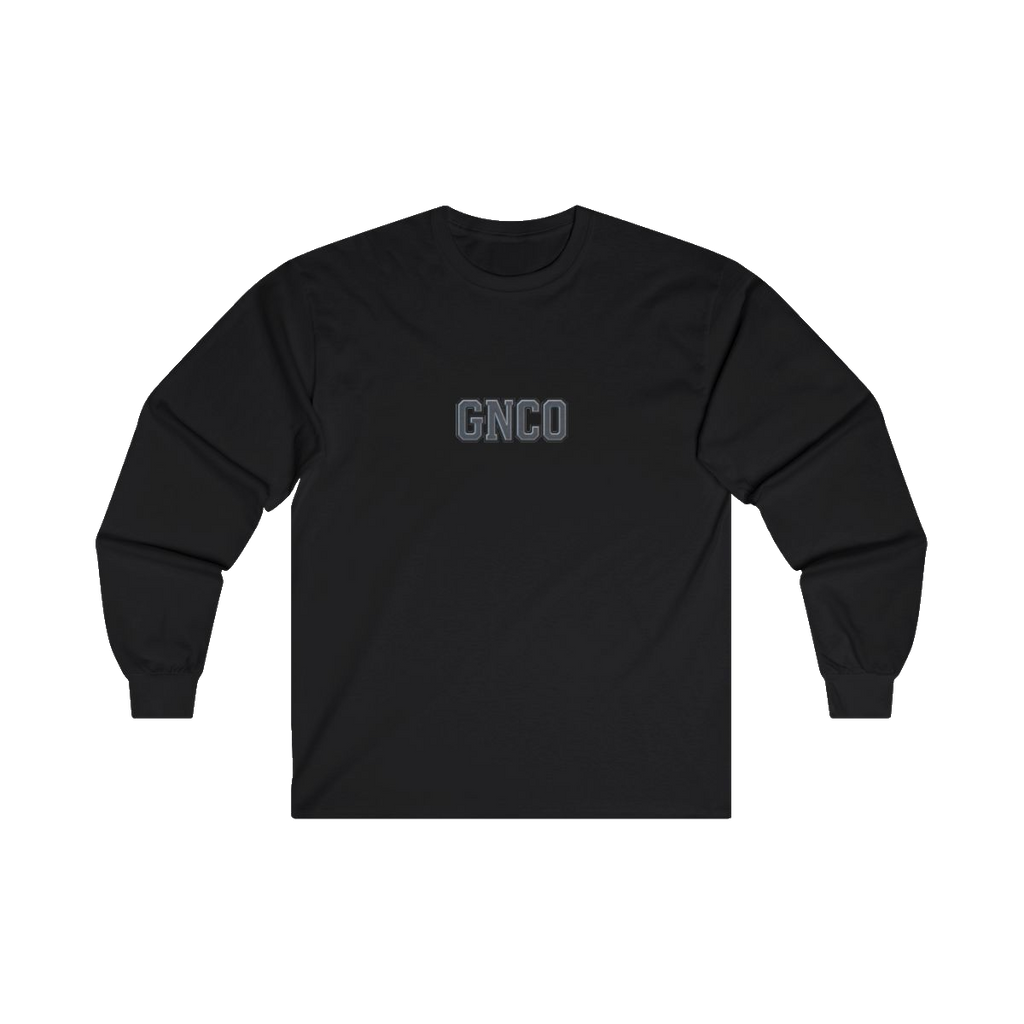 Front GNCO chest mark on DIESEL ADDICT Excavator Heavy Cotton Long Sleeve in Black