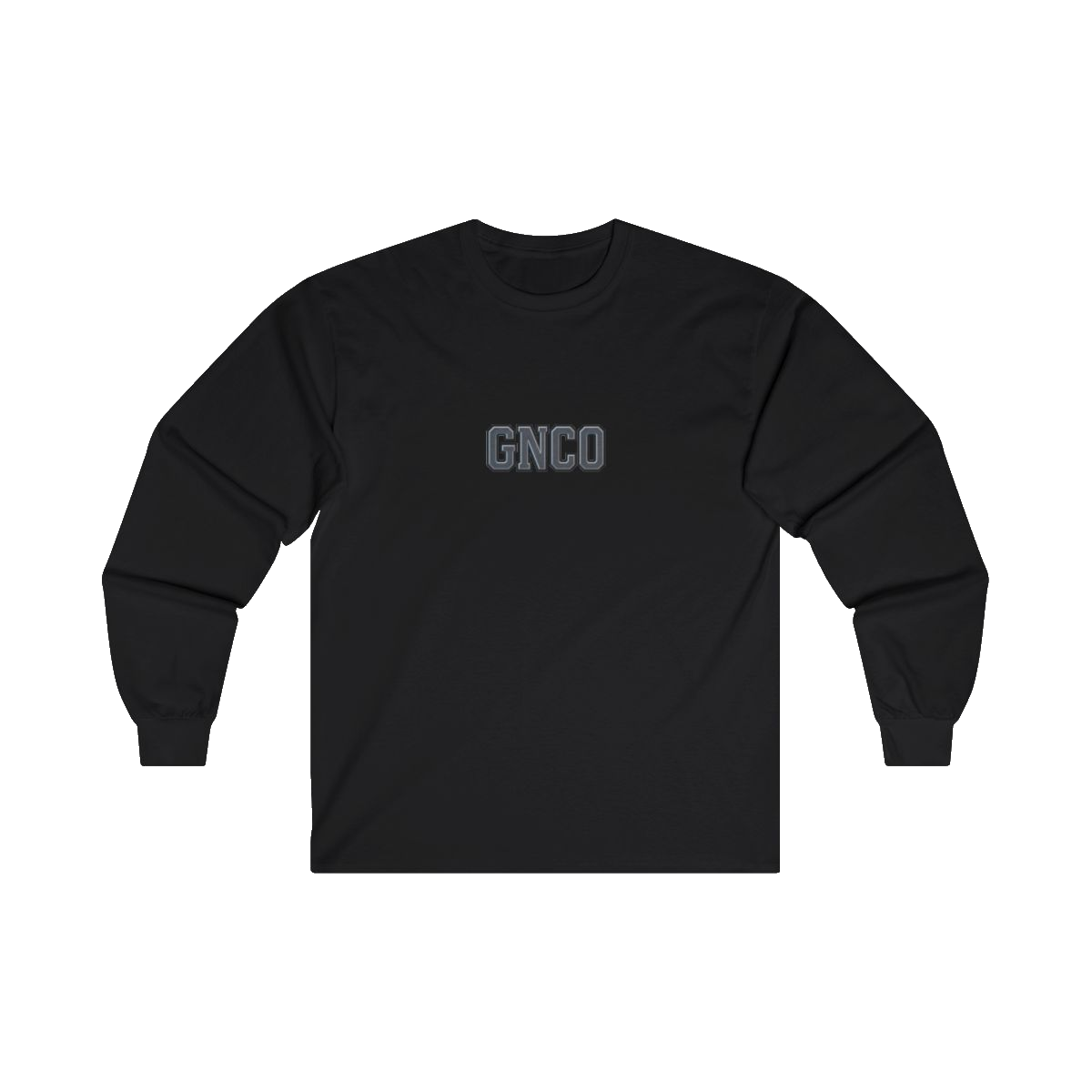 Front GNCO chest mark on DIESEL ADDICT Excavator Heavy Cotton Long Sleeve in Black