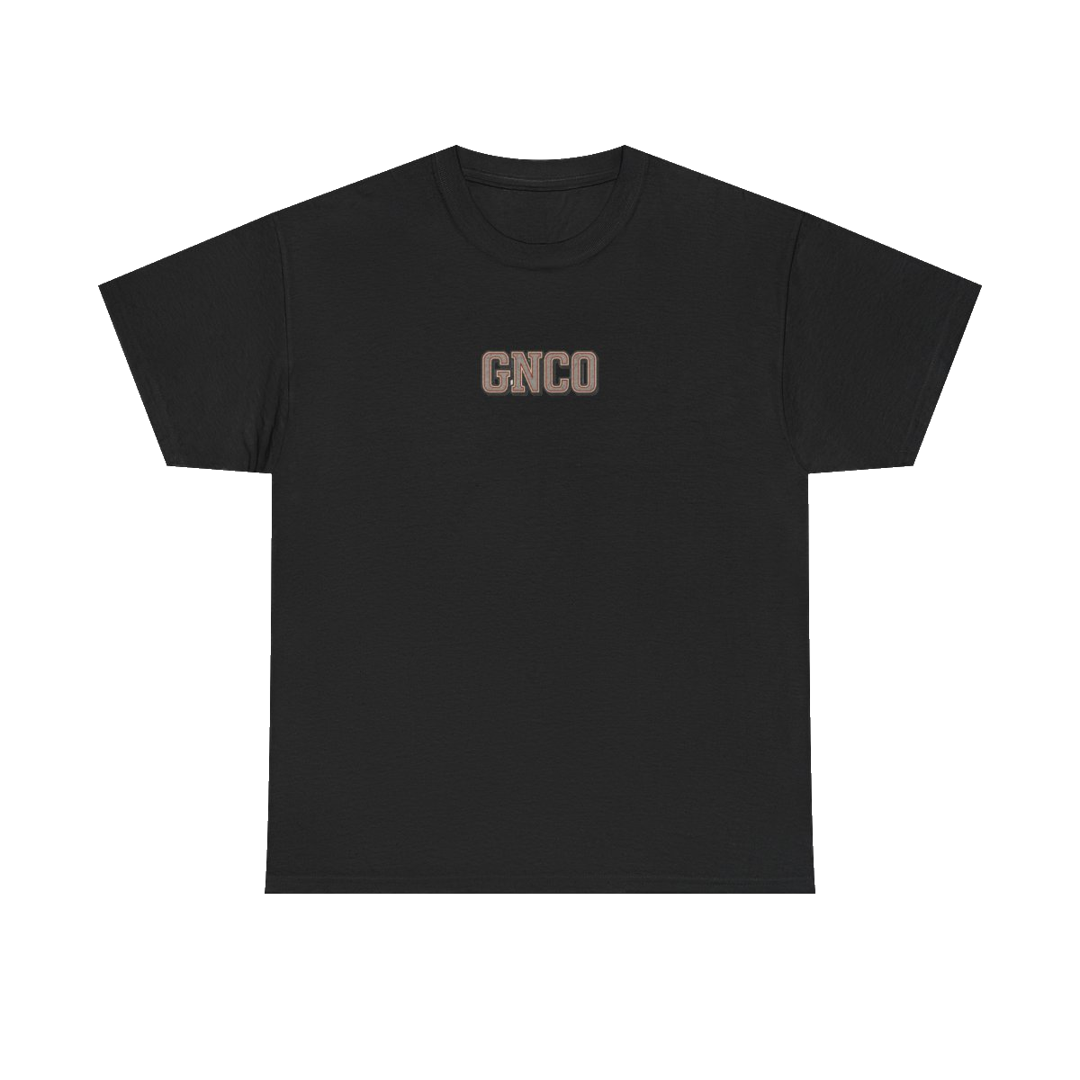 Front GNCO chest mark on BUILT TO HAUL Concrete Mixer Heavy Cotton Tee in Black