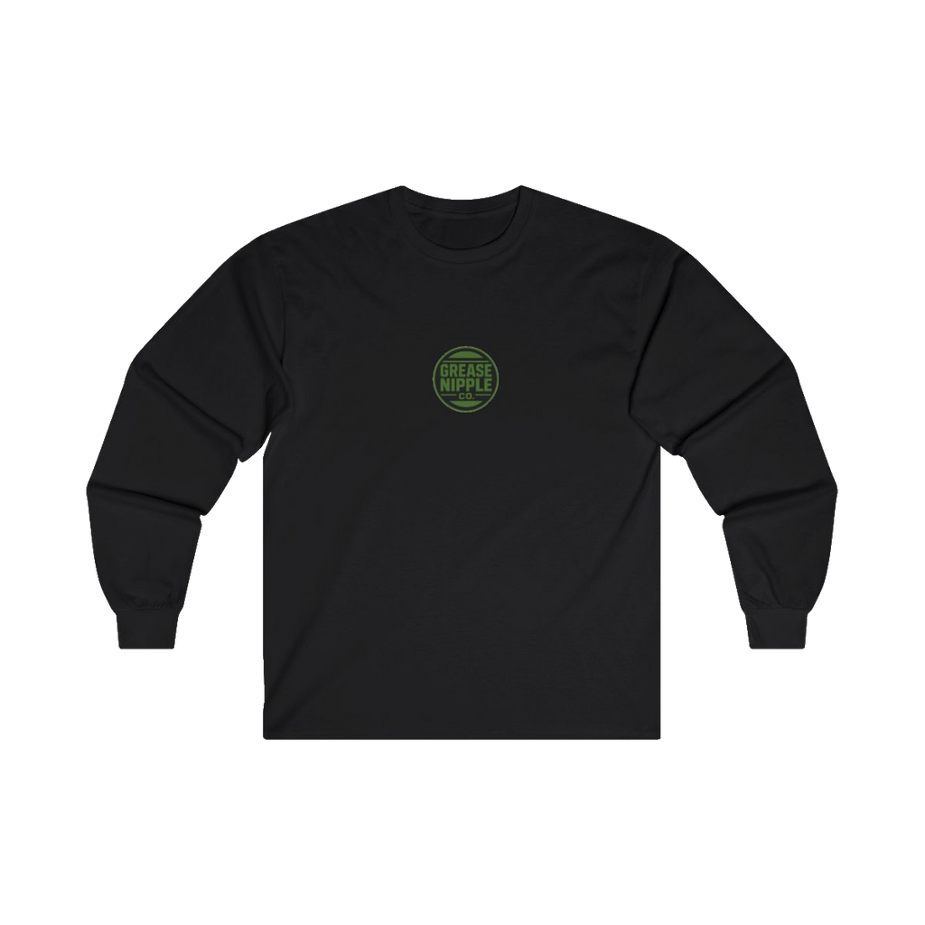 Front GNCO chest mark on DIESEL ADDICT Thermal Break Heavy Cotton Long Sleeve in Black