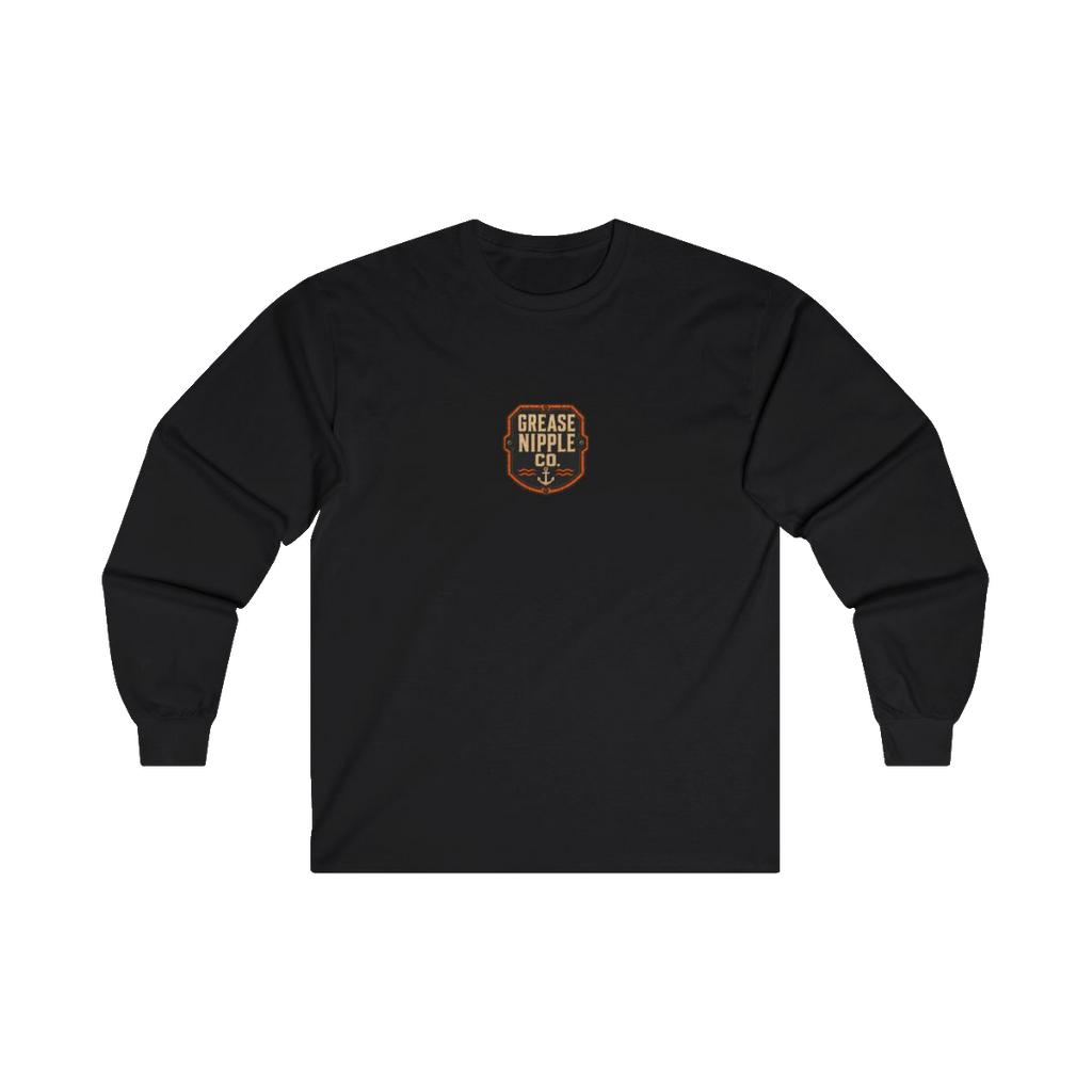 Front GNCO chest mark on DIESEL ADDICT Lake Freighter Heavy Cotton Long Sleeve in Black
