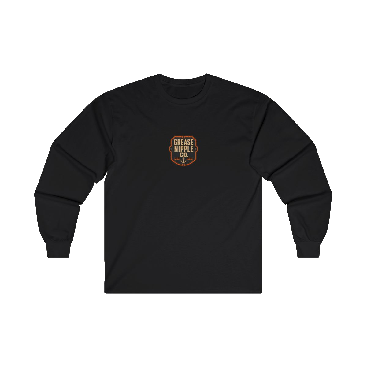 Front GNCO chest mark on DIESEL ADDICT Lake Freighter Heavy Cotton Long Sleeve in Black