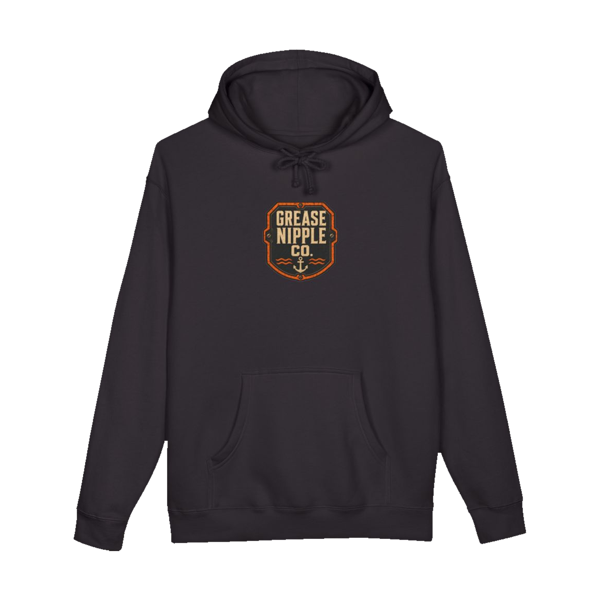 Front GNCO chest mark on DIESEL ADDICT™ Lake Freighter Hoodie in Black