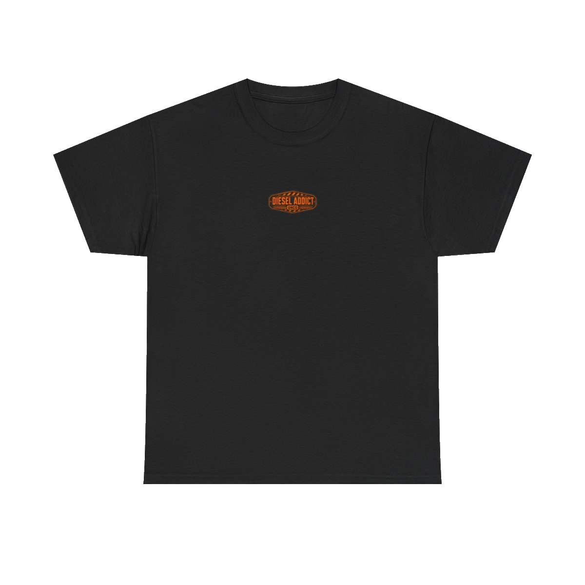 Front GNCO chest mark on DIESEL ADDICT Quarry Haul Truck Heavy Cotton Tee in Black