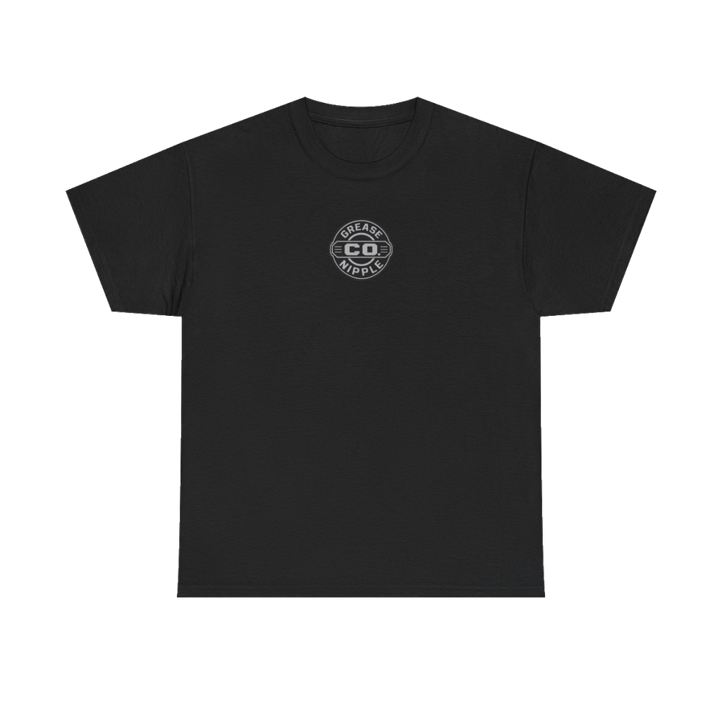 Front GNCO chest mark on DIESEL ADDICT Excavator Tools Of The Trade Heavy Cotton Tee in Black