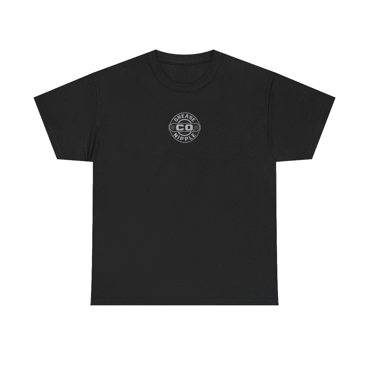 Front GNCO chest mark on DIESEL ADDICT Excavator Tools Of The Trade Heavy Cotton Tee in Black