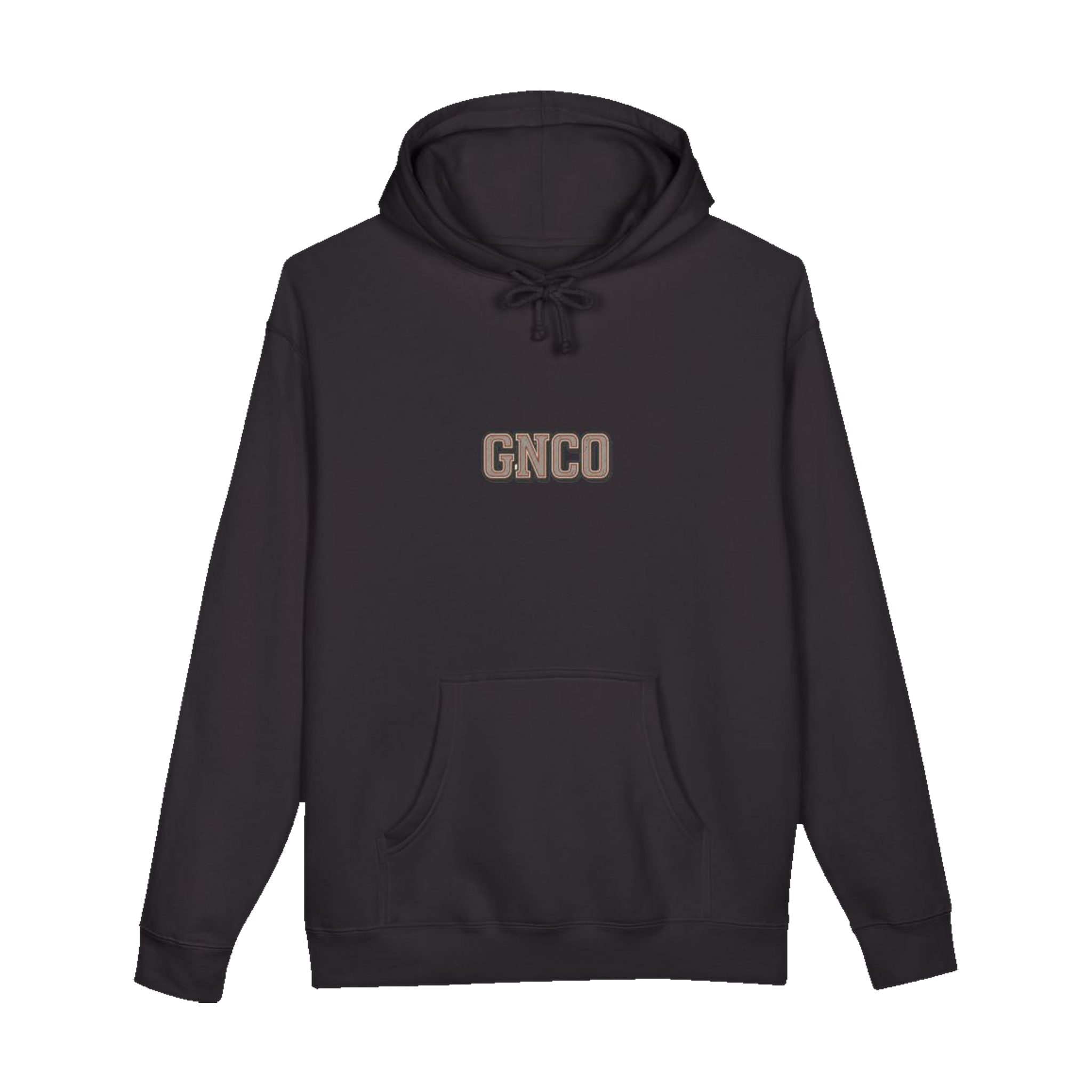 Front GNCO chest mark on BUILT TO HAUL™ Concrete Mixer Hoodie in Black