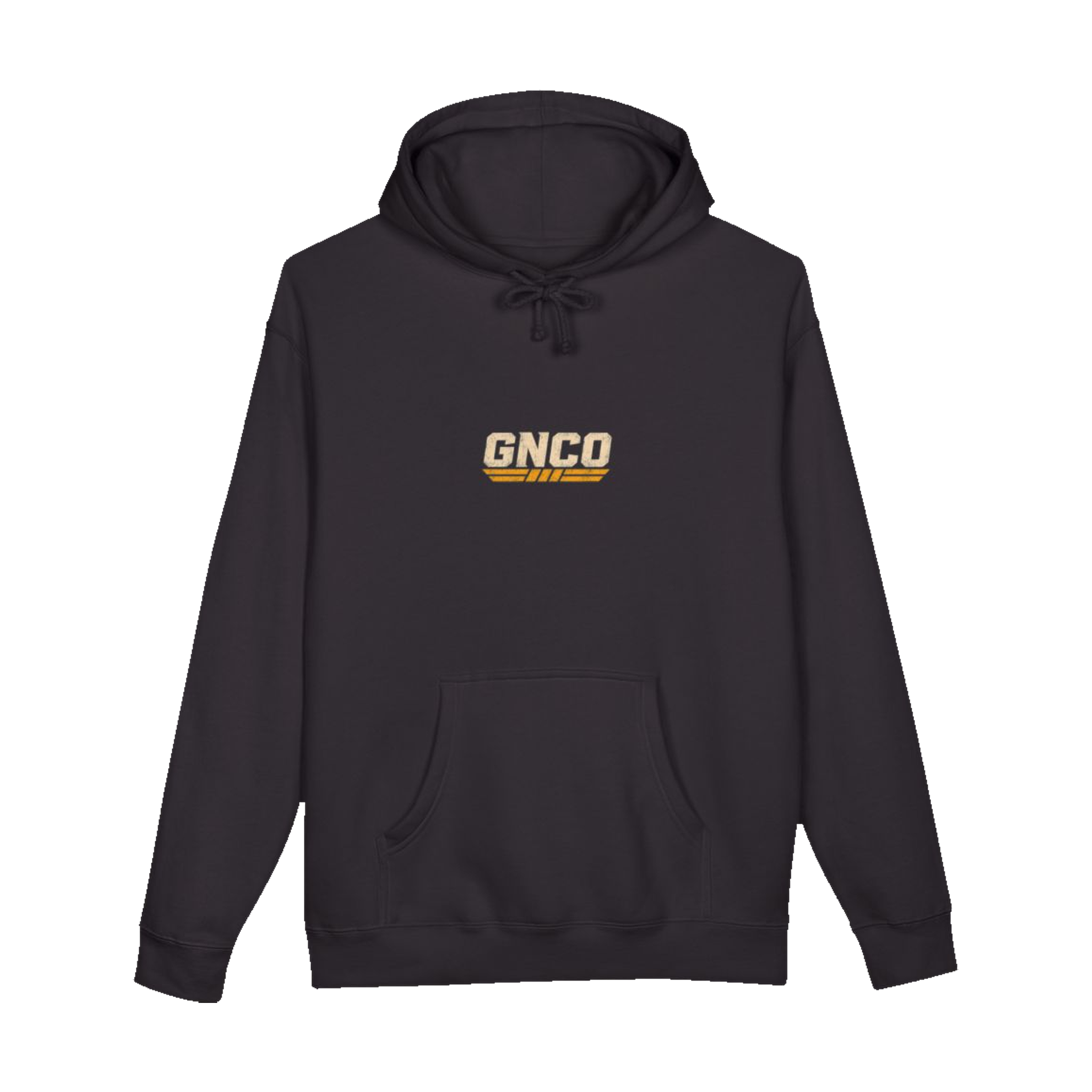 Front GNCO chest mark on BUILT TO HAUL™ Transformer Heavy-Haul Hoodie in Black