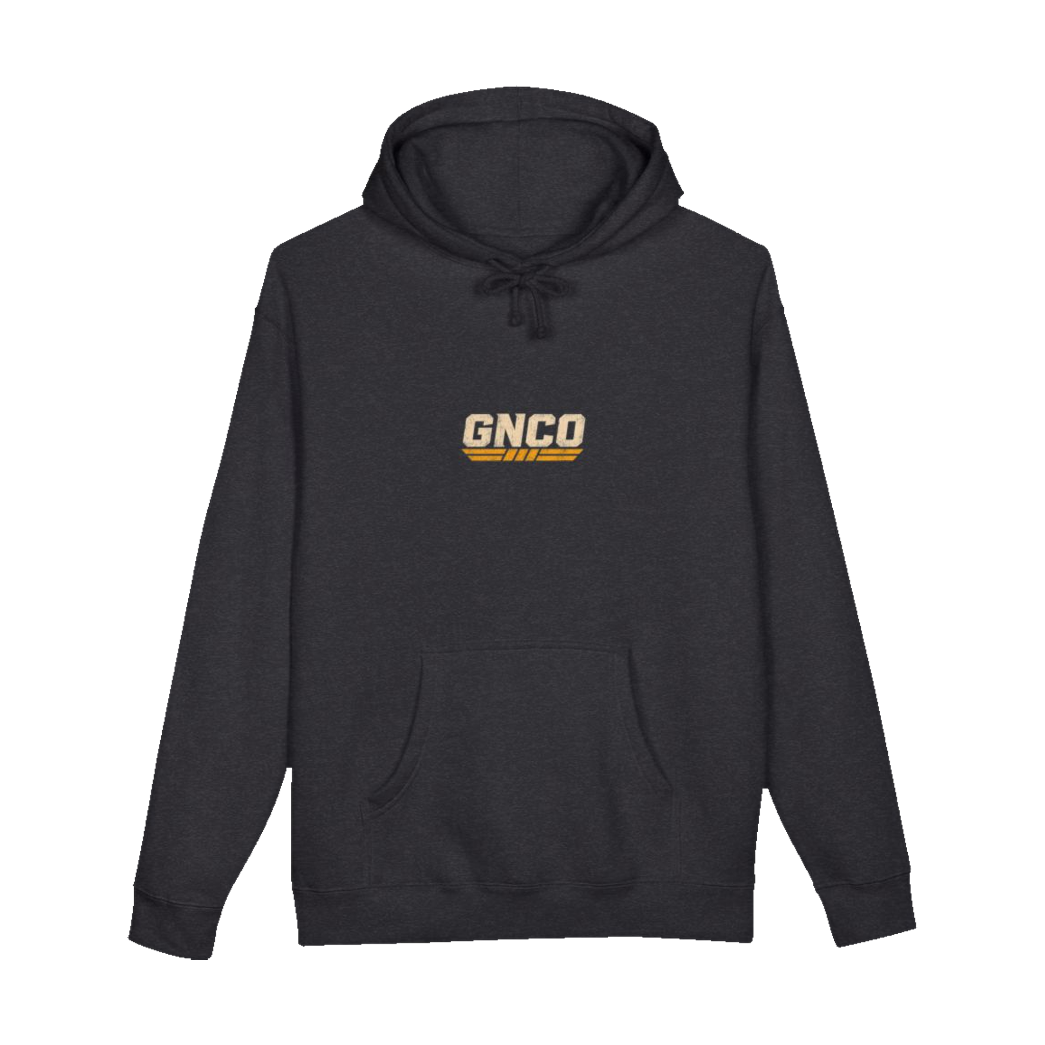 Front GNCO chest mark on BUILT TO HAUL™ Transformer Heavy-Haul Hoodie in Charcoal Heather