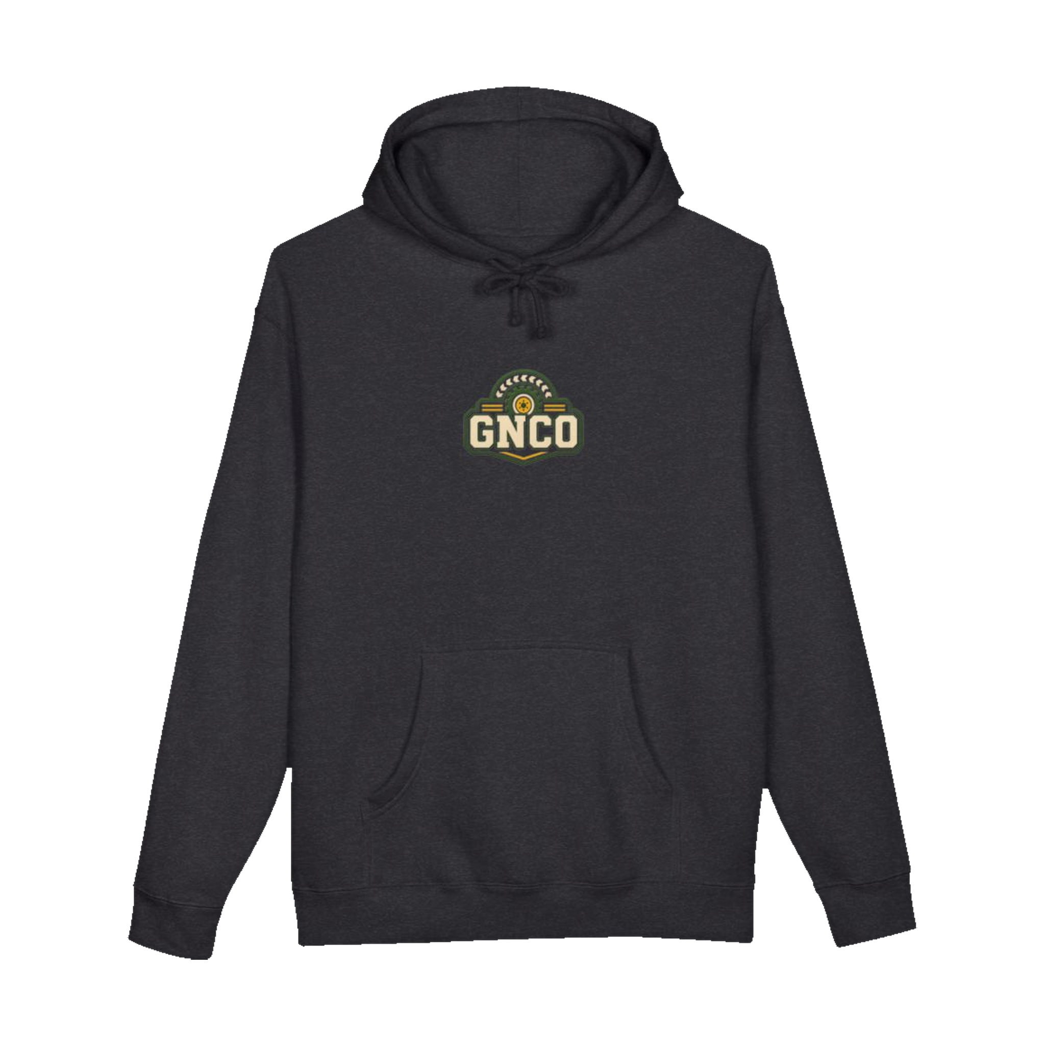 Front GNCO chest mark on DIESEL ADDICT™ Articulated Tractor Hoodie in Charcoal Heather