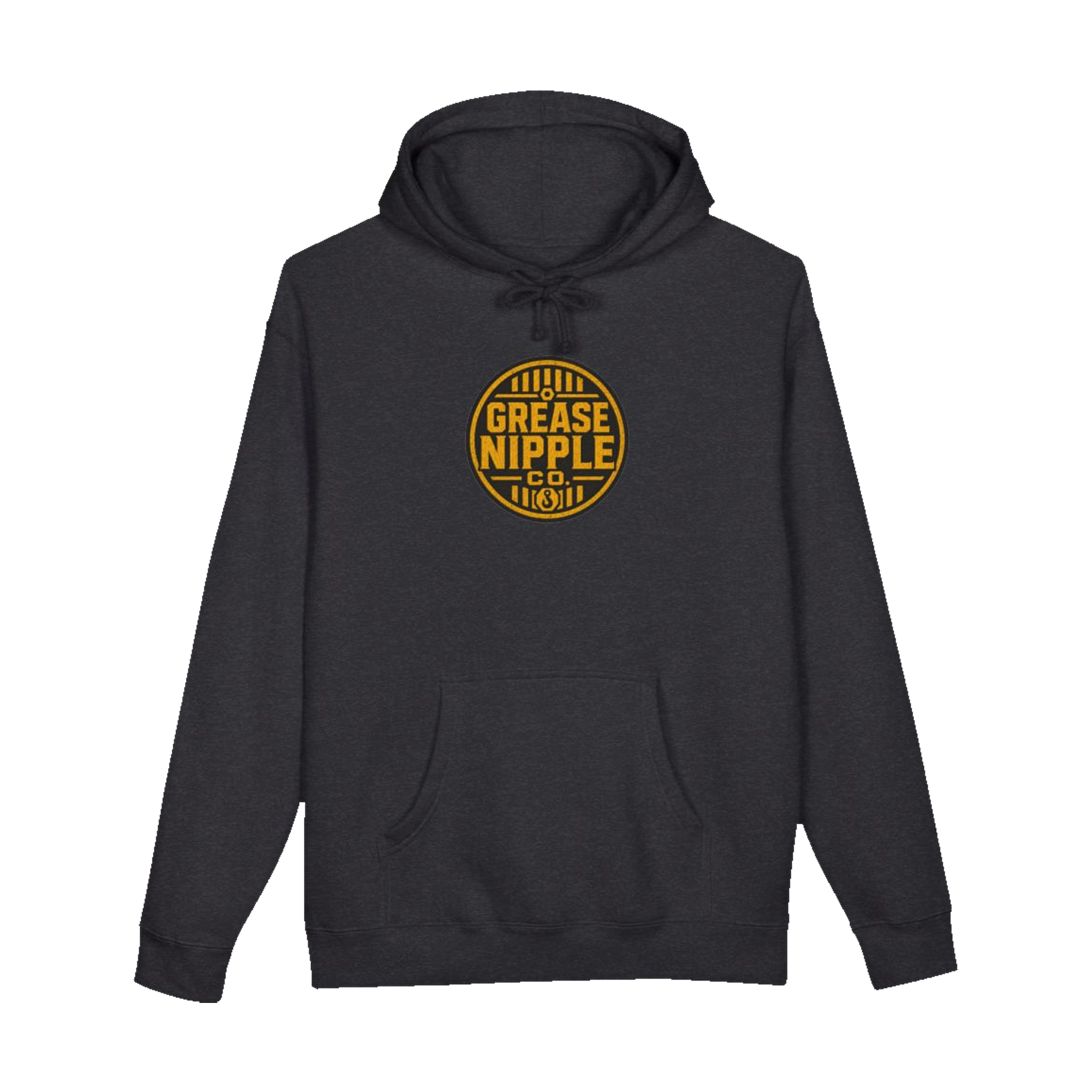 Front GNCO chest mark on DIESEL ADDICT™ Crawler Crane Hoodie in Charcoal Heather