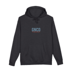 Front GNCO chest mark on BUILT TO HAUL™ Articulated Quarry Hauler Hoodie in Charcoal Heather