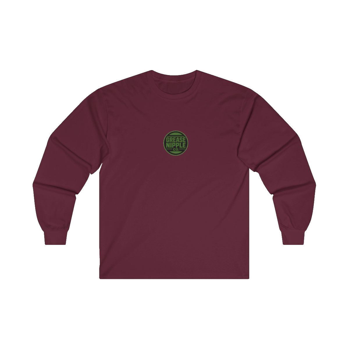 Front GNCO chest mark on DIESEL ADDICT Thermal Break Heavy Cotton Long Sleeve in Maroon