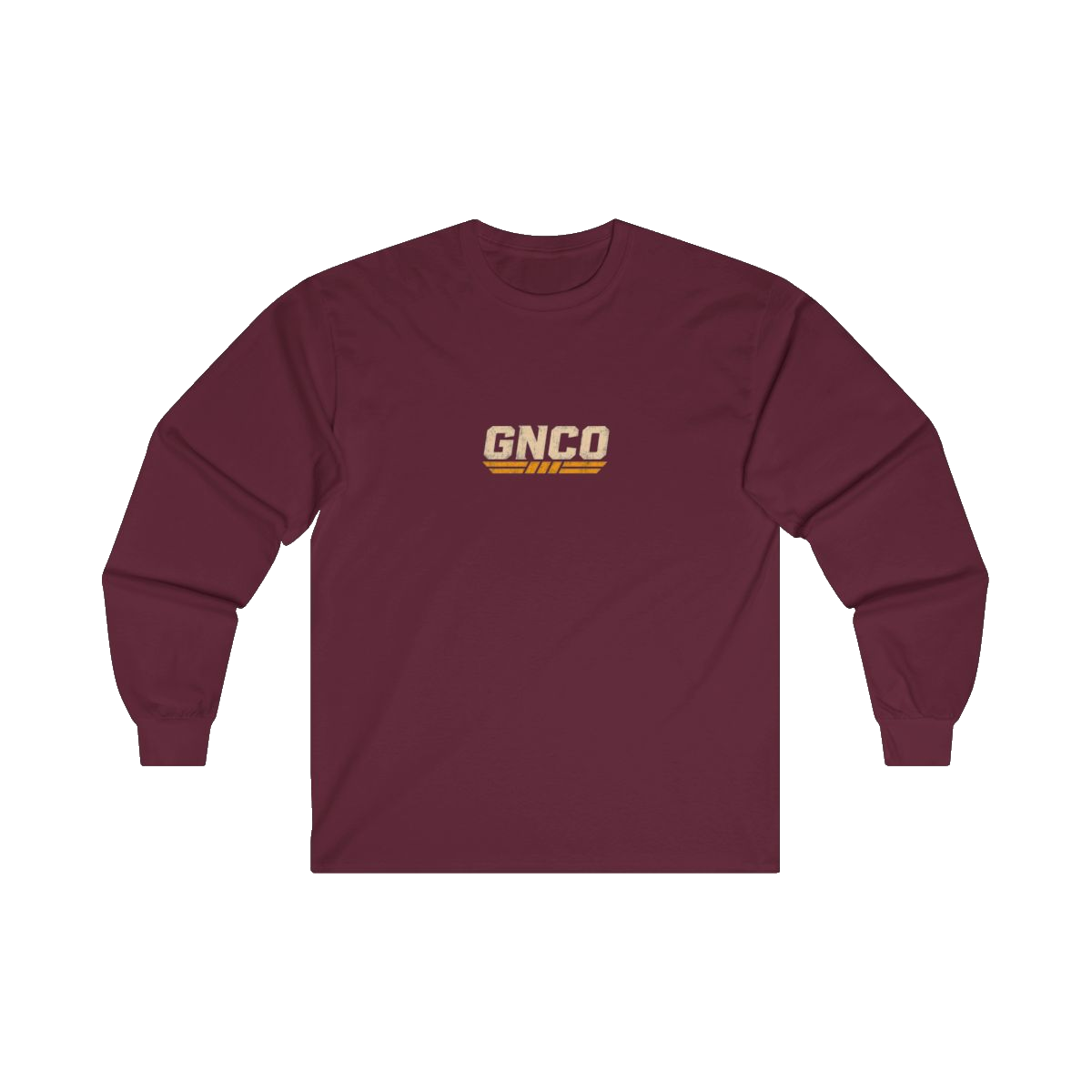 Front GNCO chest mark on BUILT TO HAUL Transformer Heavy-Haul Heavy Cotton Long Sleeve in Maroon