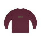 Front GNCO chest mark on DIESEL ADDICT Motor Grader Heavy Cotton Long Sleeve in Maroon