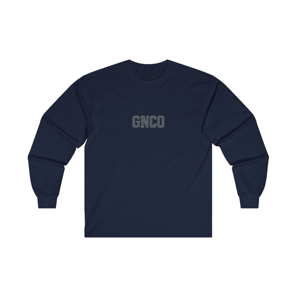 Front GNCO chest mark on DIESEL ADDICT Excavator Heavy Cotton Long Sleeve in Navy