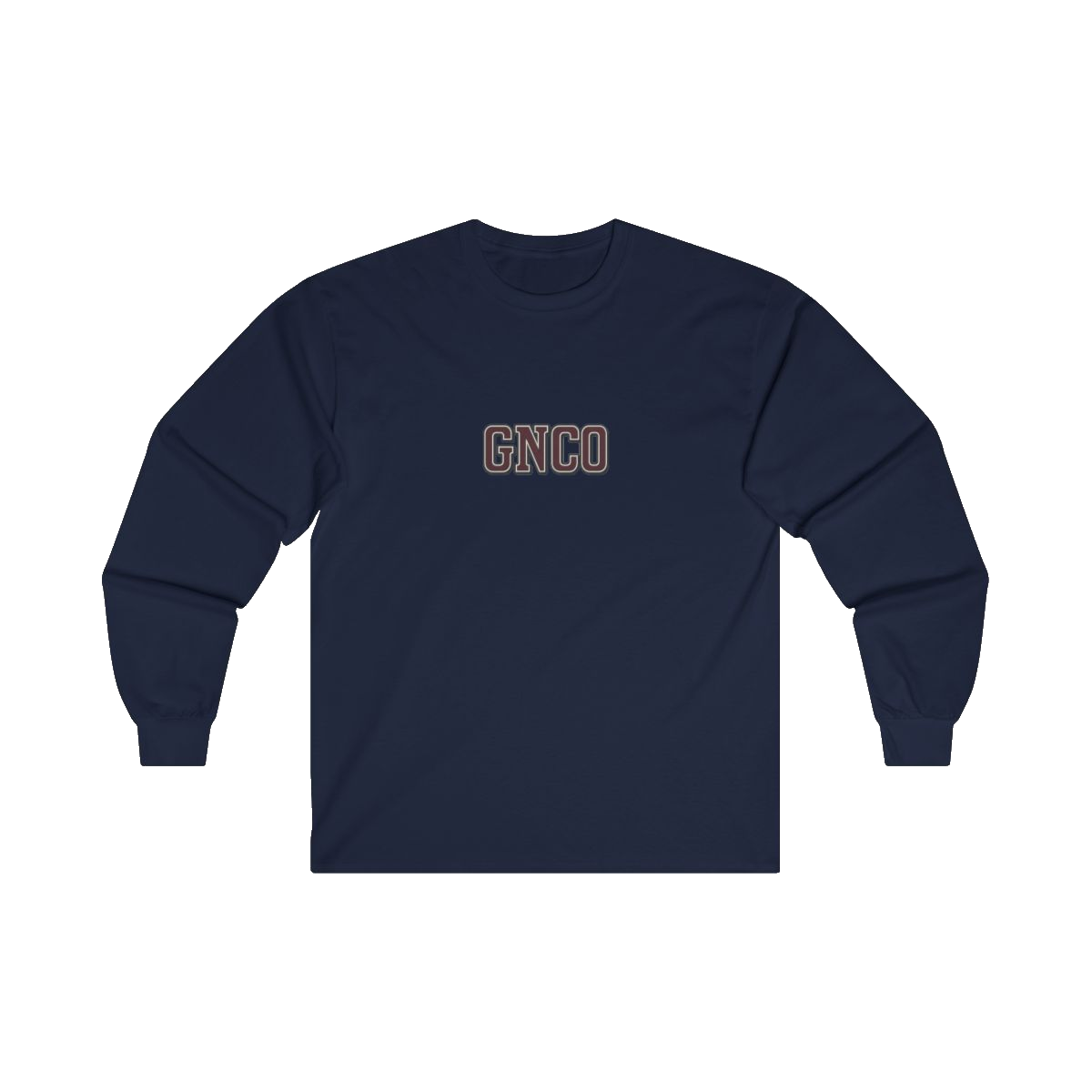 Front GNCO chest mark on BUILT TO HAUL Telehandler Heavy Cotton Long Sleeve in Navy