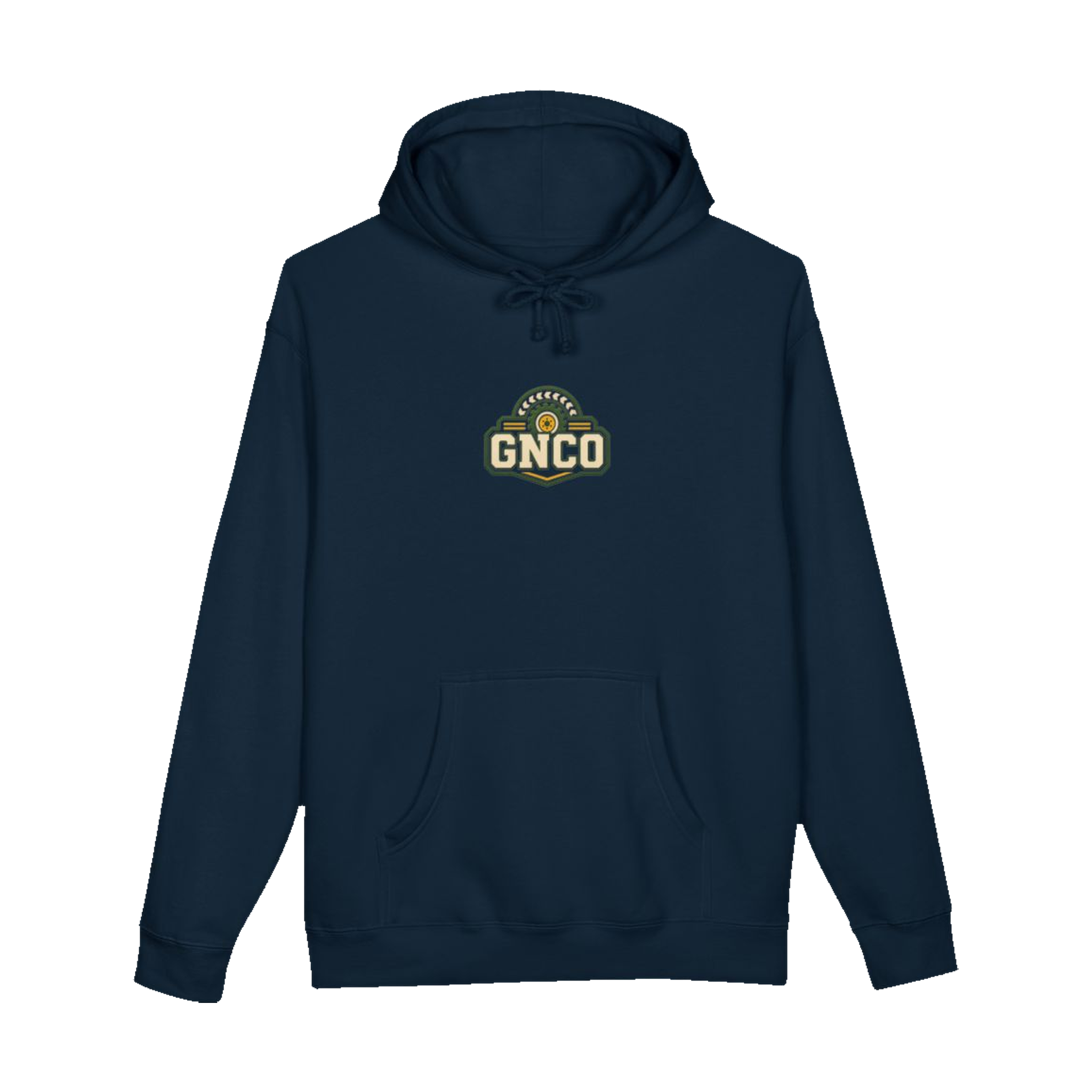 Front GNCO chest mark on DIESEL ADDICT™ Articulated Tractor Hoodie in Navy