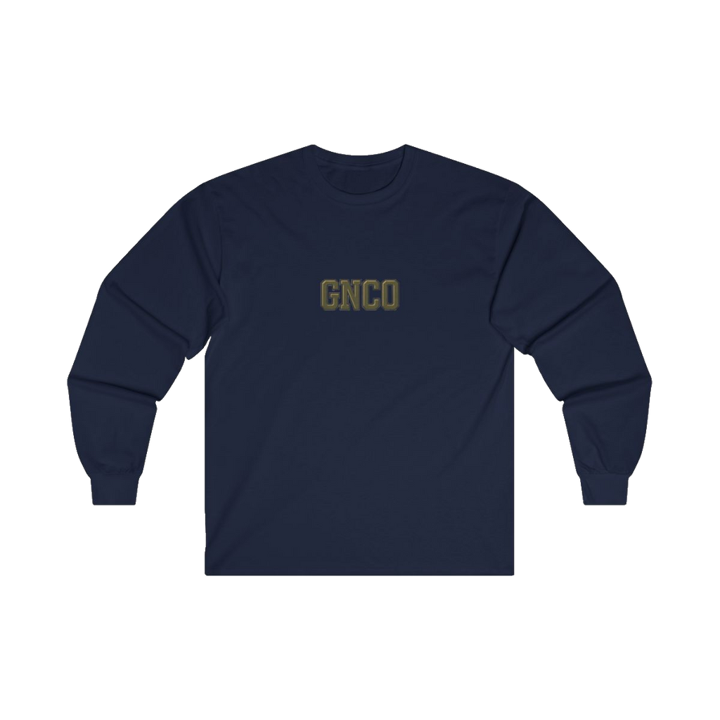 Front GNCO chest mark on DIESEL ADDICT Motor Grader Heavy Cotton Long Sleeve in Navy