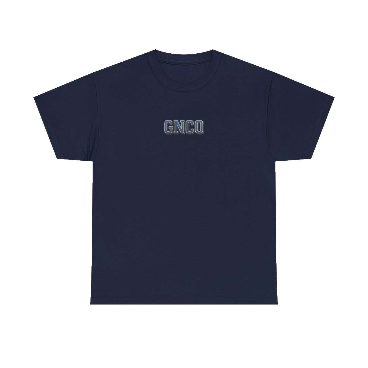Front GNCO chest mark on BUILT TO HAUL Wheel Tractor-Scraper Heavy Cotton Tee in Navy