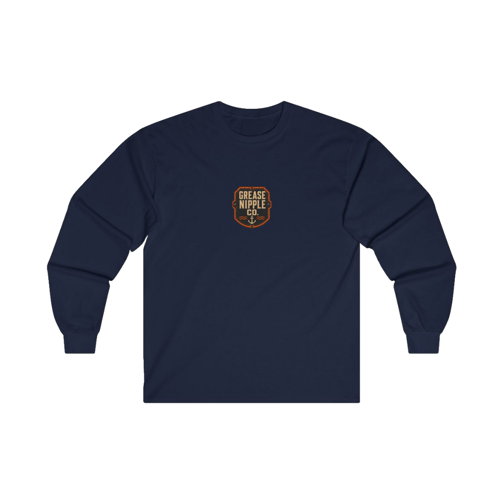 Front GNCO chest mark on DIESEL ADDICT Lake Freighter Heavy Cotton Long Sleeve in Navy