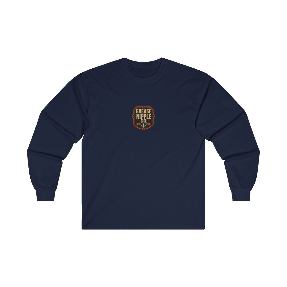 Front GNCO chest mark on DIESEL ADDICT Lake Freighter Heavy Cotton Long Sleeve in Navy