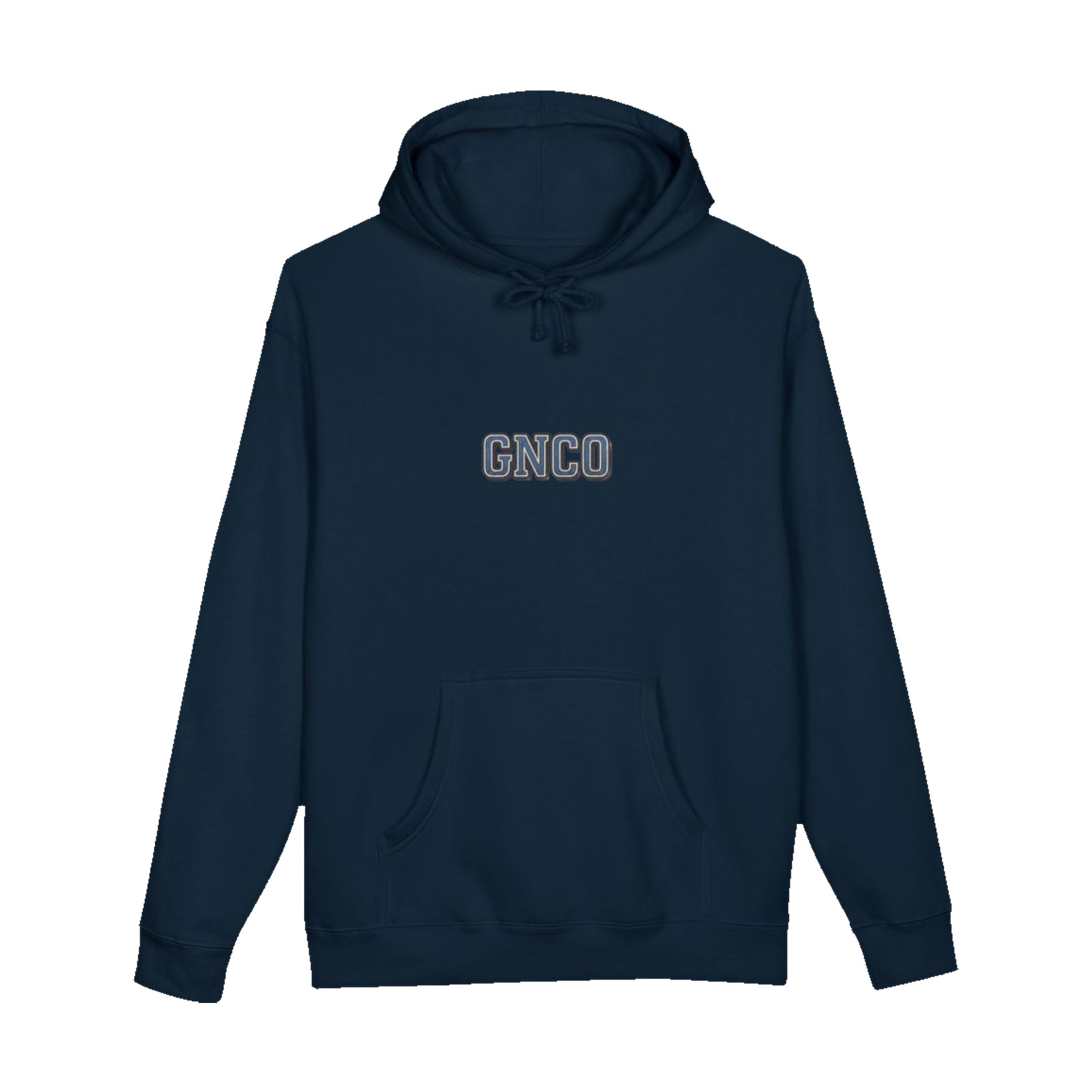 Front GNCO chest mark on BUILT TO HAUL™ Wheel Tractor-Scraper Hoodie in Navy
