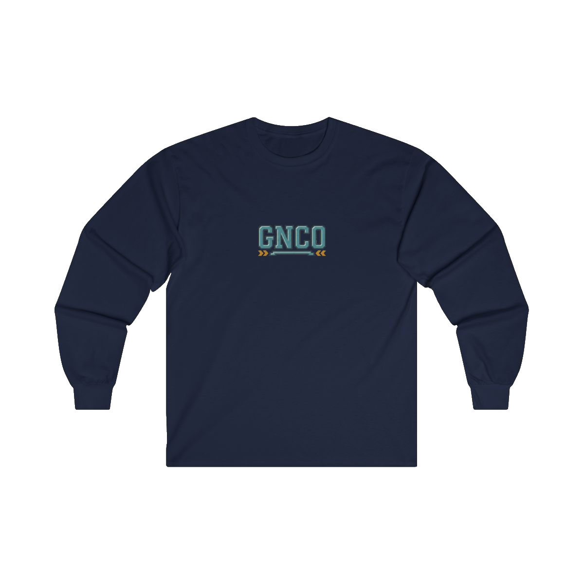 Front GNCO chest mark on BUILT TO HAUL Mining Haul Truck Heavy Cotton Long Sleeve in Navy