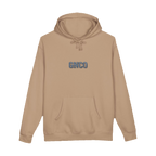 Front GNCO chest mark on BUILT TO HAUL™ Wheel Tractor-Scraper Hoodie in Sandstone